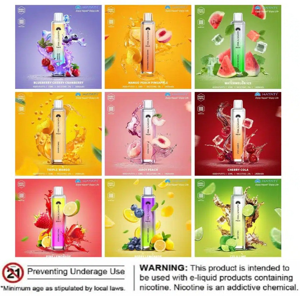 Hayati Crystal Pro Max 4000 Puffs Disposable Vape In UAE