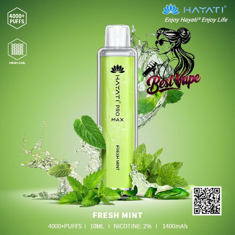 Hayati Crystal Pro Max 4000 Puffs Disposable Vape In UAE