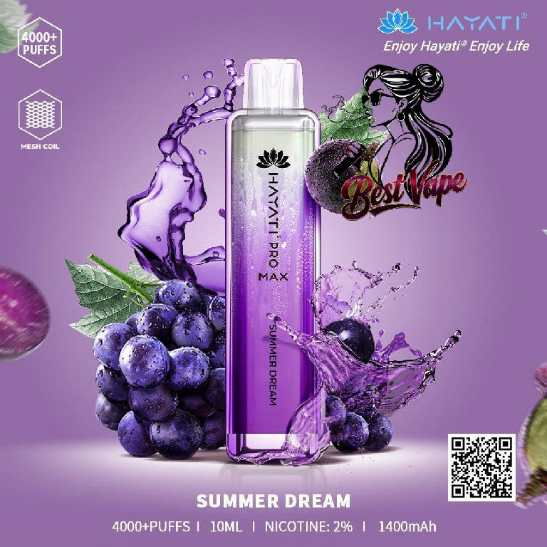 Hayati Crystal Pro Max 4000 Puffs Disposable Vape In UAE