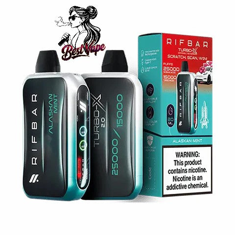 RIFBAR Turbo X 25,000 Puffs Rechargeable Disposable Device In Dubai