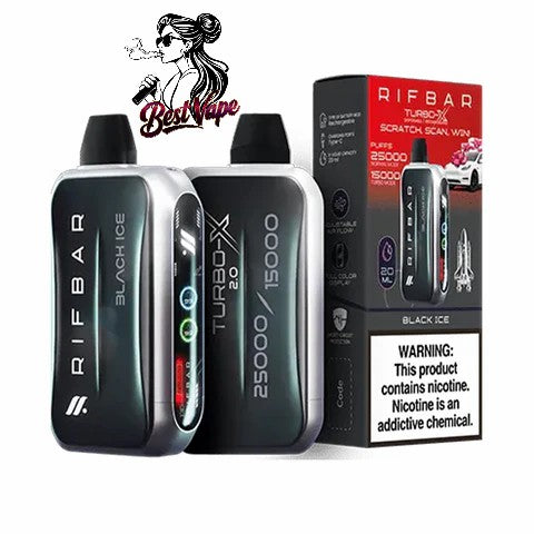 RIFBAR Turbo X 25,000 Puffs Rechargeable Disposable Device In Dubai