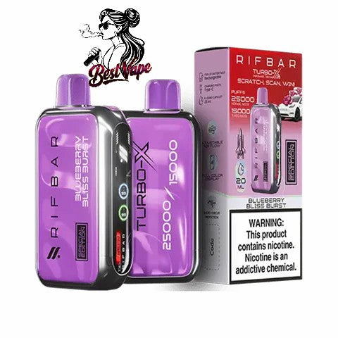 RIFBAR Turbo X 25,000 Puffs Rechargeable Disposable Device In Dubai