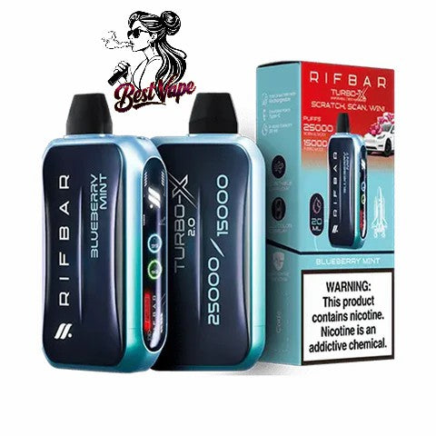 RIFBAR Turbo X 25,000 Puffs Rechargeable Disposable Device In Dubai