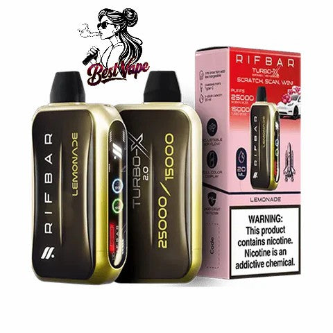 RIFBAR Turbo X 25,000 Puffs Rechargeable Disposable Device In Dubai