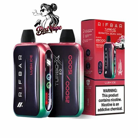 RIFBAR Turbo X 25,000 Puffs Rechargeable Disposable Device In Dubai