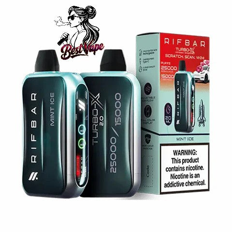 RIFBAR Turbo X 25,000 Puffs Rechargeable Disposable Device In Dubai