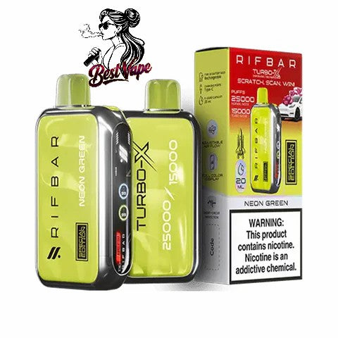 RIFBAR Turbo X 25,000 Puffs Rechargeable Disposable Device In Dubai