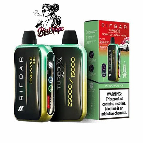 RIFBAR Turbo X 25,000 Puffs Rechargeable Disposable Device In Dubai