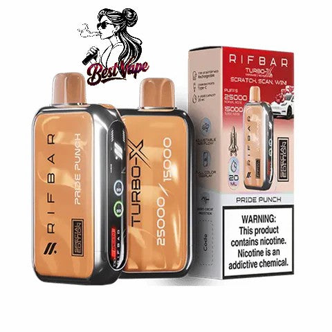 RIFBAR Turbo X 25,000 Puffs Rechargeable Disposable Device In Dubai