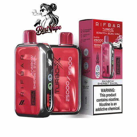 RIFBAR Turbo X 25,000 Puffs Rechargeable Disposable Device In Dubai