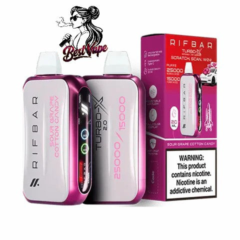 RIFBAR Turbo X 25,000 Puffs Rechargeable Disposable Device In Dubai