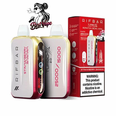 RIFBAR Turbo X 25,000 Puffs Rechargeable Disposable Device In Dubai