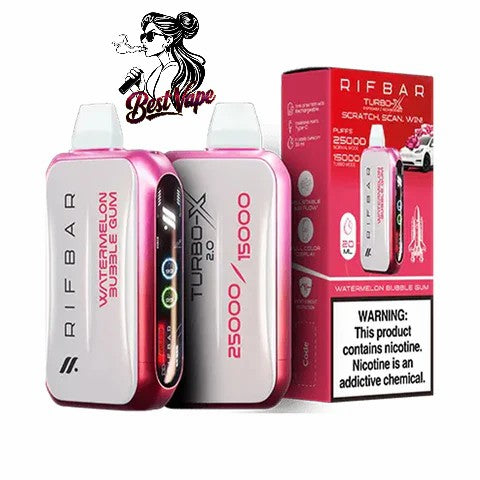 RIFBAR Turbo X 25,000 Puffs Rechargeable Disposable Device In Dubai