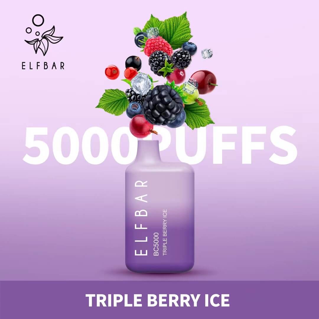 ELF BAR BC5000: Ultimate 5000 Puff VapeFLAVOR ::: Triple Berry ice