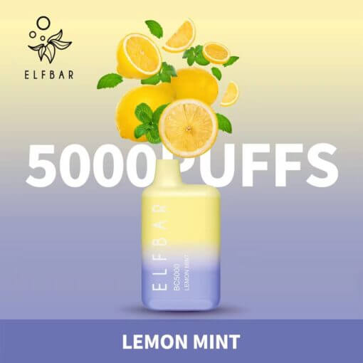 ELF BAR BC5000: Ultimate 5000 Puff VapeFLAVOR ::: Lemon Mint