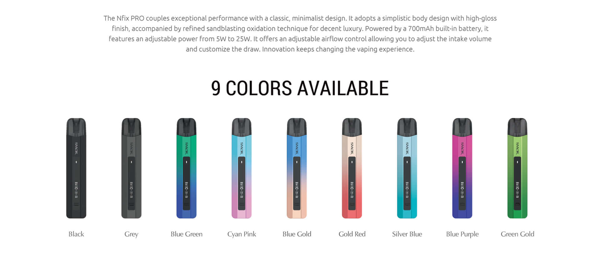 Smok Nfix Pro Kit: Ultimate Vaping SimplicityColor: Black