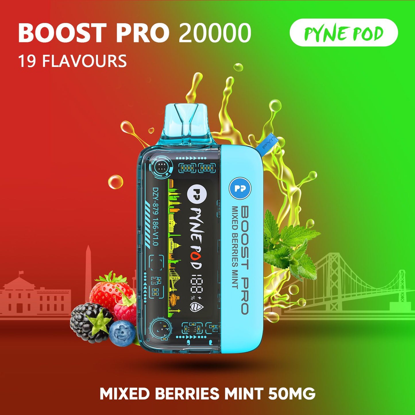 PYNE POD Boost Pro 20000 Puffs  Disposable Vape in UAE