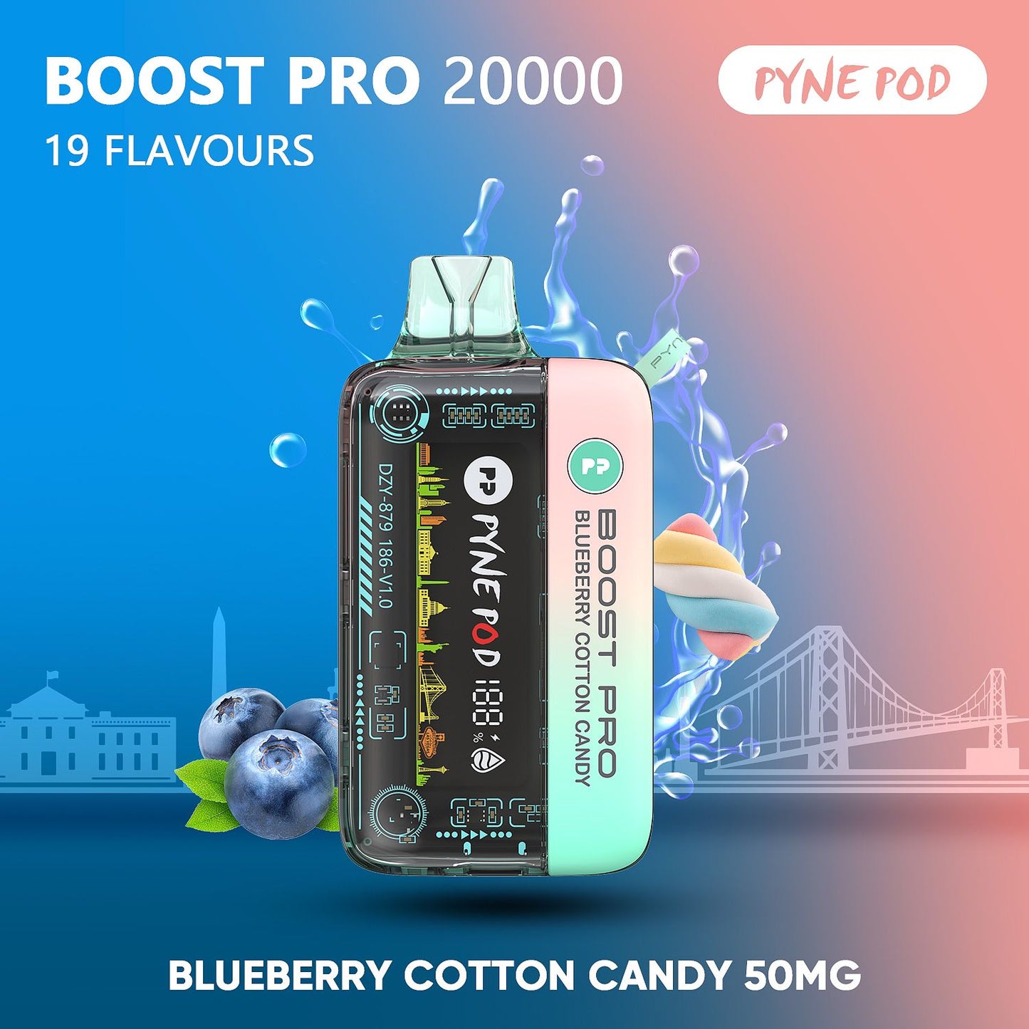 PYNE POD Boost Pro 20000 Puffs  Disposable Vape in UAE