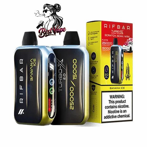RIFBAR Turbo X 25,000 Puffs Rechargeable Disposable Device In Dubai