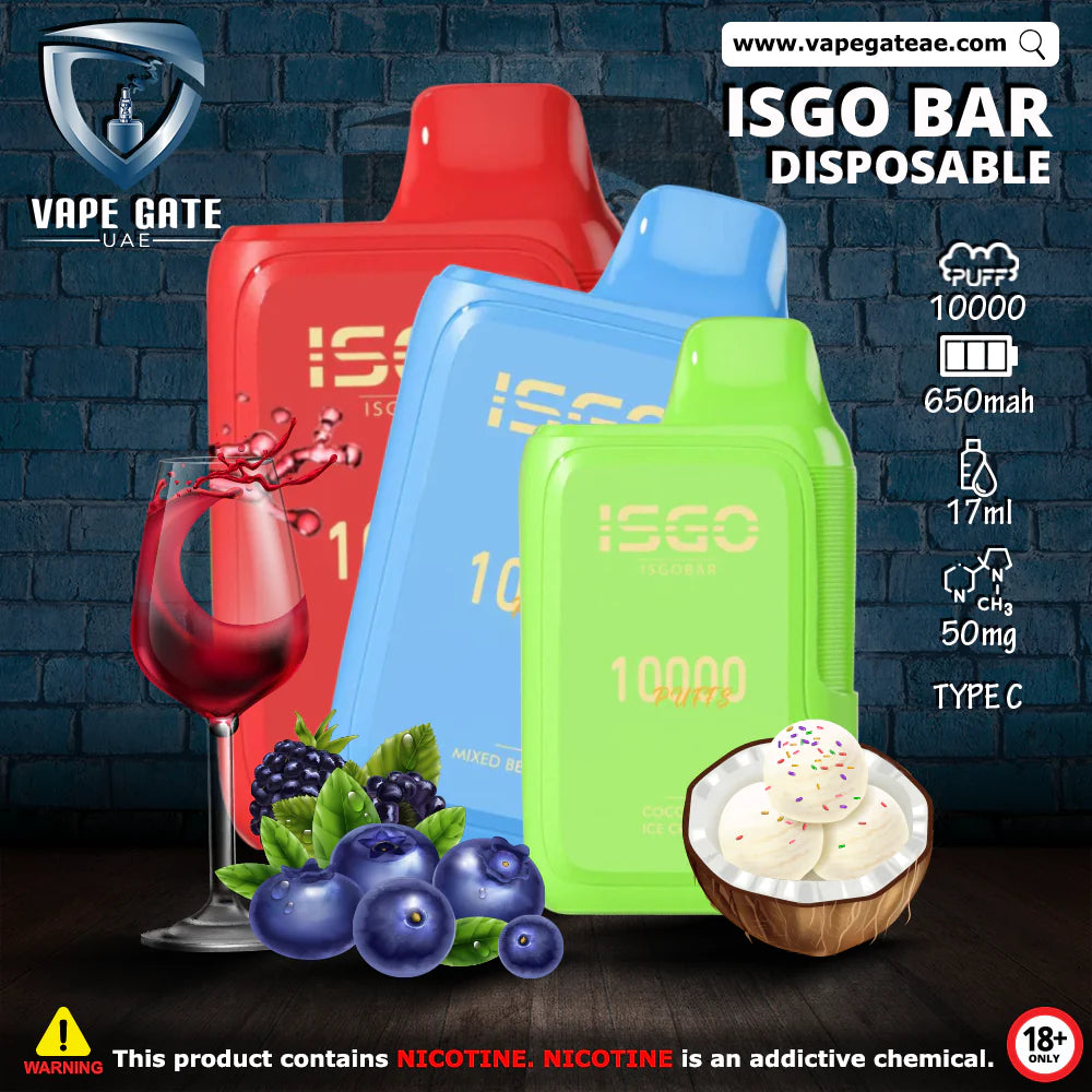 Isgo Bar 10000 Puffs Disposable Vape in UAE