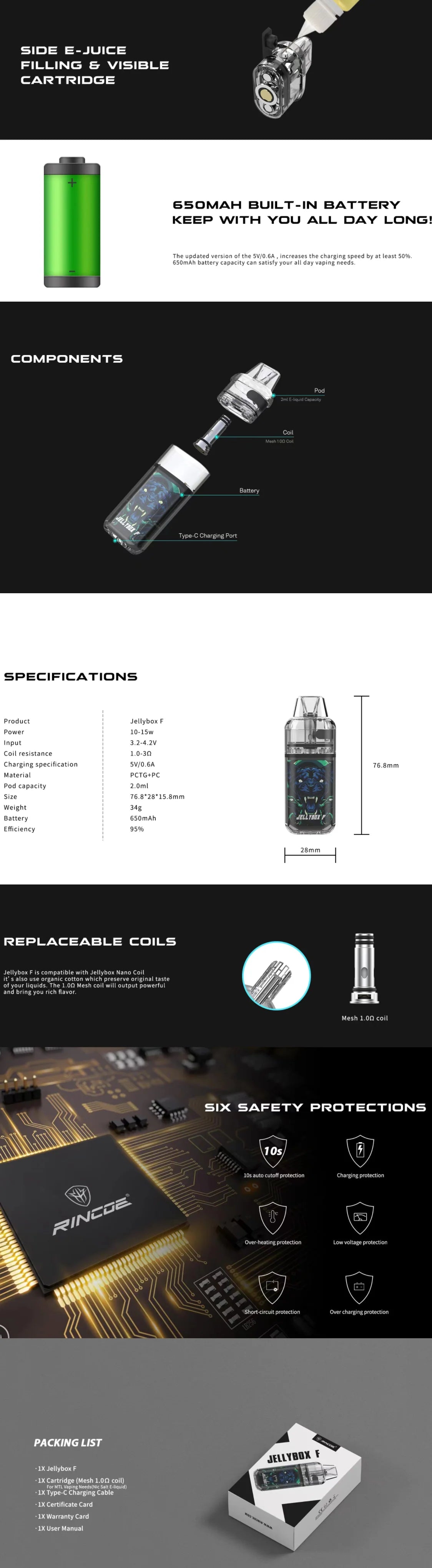 Rincoe Jellybox F Kit Pod System in UAE