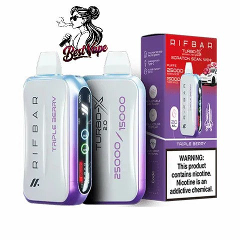 RIFBAR Turbo X 25,000 Puffs Rechargeable Disposable Device In Dubai